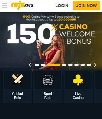 Rajabets Casino bonus