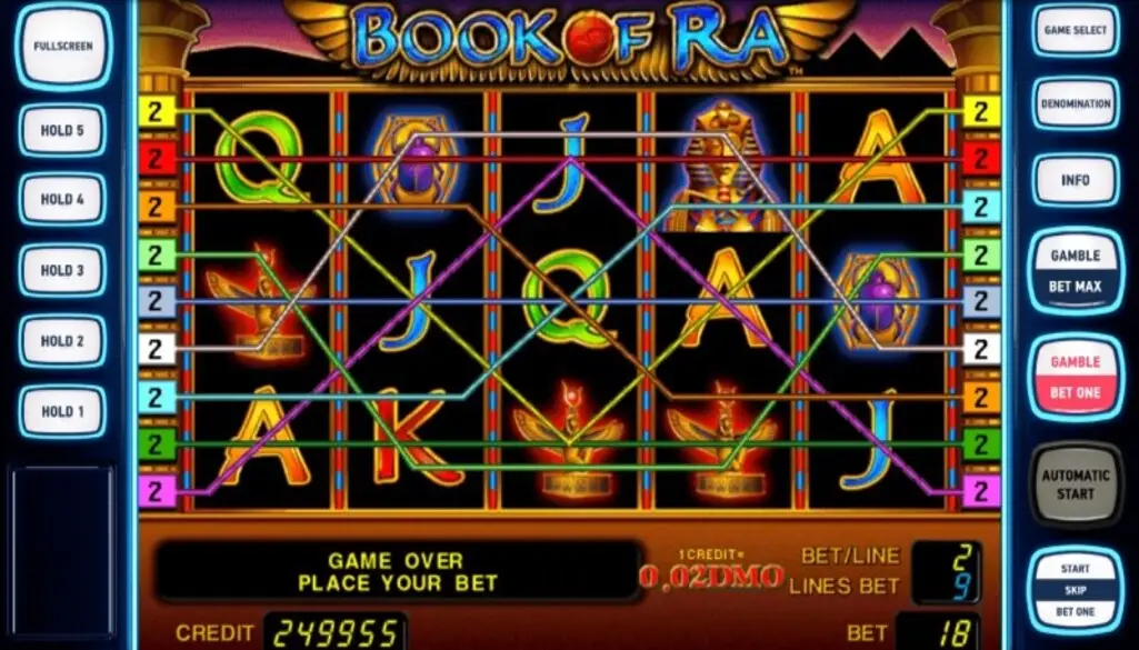 Book of Ra Bonus features, Wilds and Free Spins