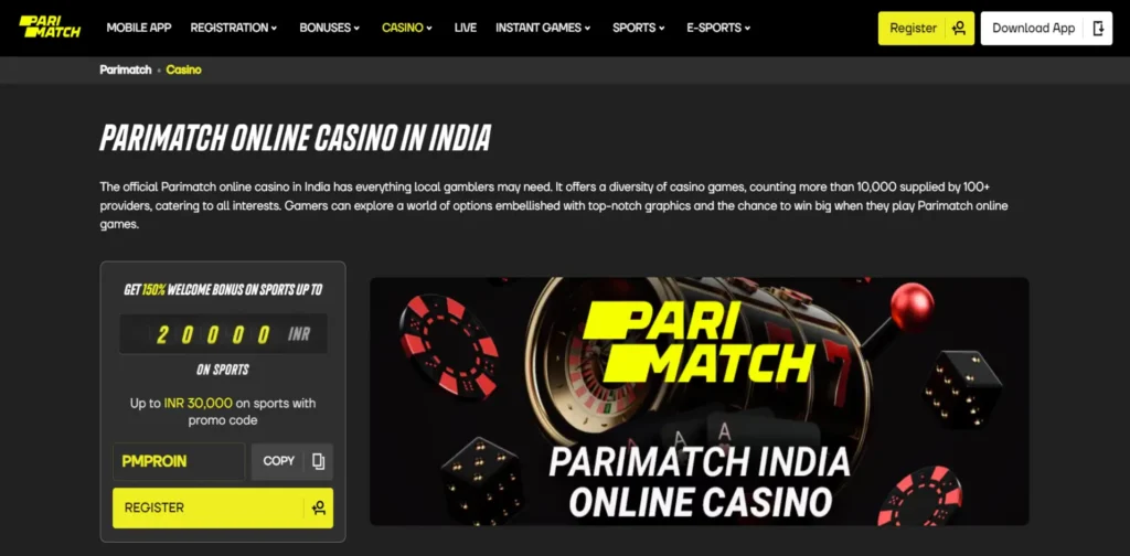 Overview of Parimatch Casino