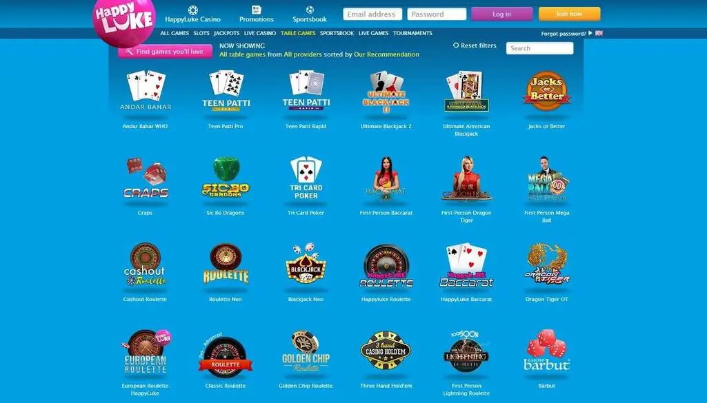 Types of Games at HappyLuke Casino