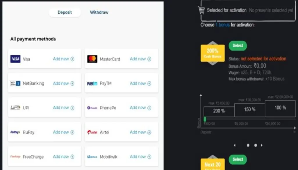 Bons Depositing Methods and Withdrawal Speed