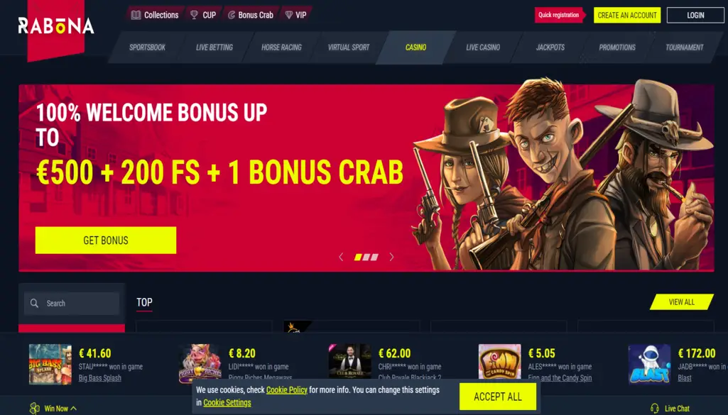 Rabona Casino Site India