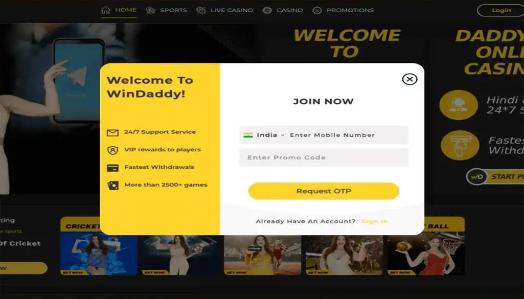 Windaddy Casino: Registration and Login Process